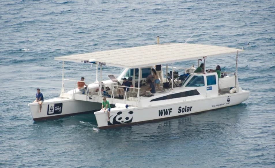 embarcation solaire Catamaran solaire WWF